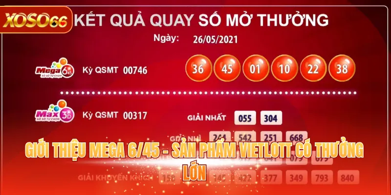 Mega 6/45 - Tìm Hiểu Cơ Cấu Và Thông Tin Cùng XOSO66 2 Giới thiệu Mega 6/45 - Sản phẩm Vietlott có thưởng lớn