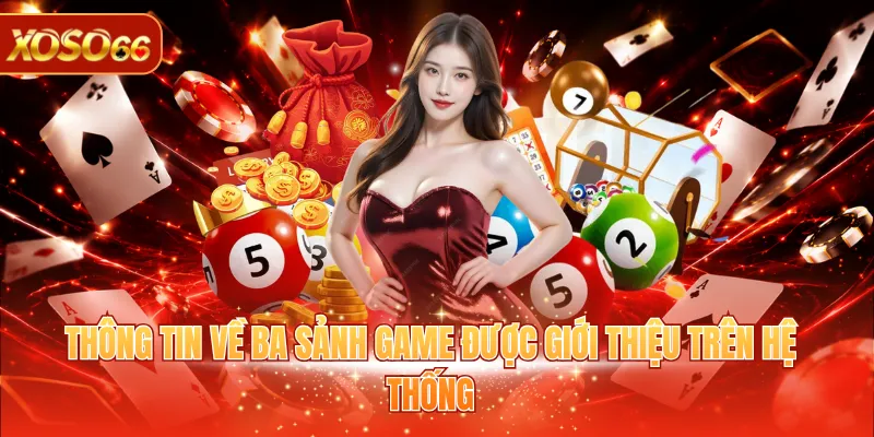 Thông tin về ba sảnh game được giới thiệu trên hệ thống